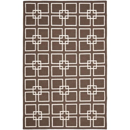 Safavieh 5 X 8 Ft. Martha Stewart Flat Weave Medium Rectangle Area Rug, Tilled Soil Brown MSR1151E-5